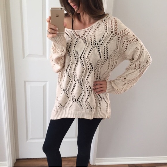 Ivory Decorative Knit Pullover - Picture 3 of 5